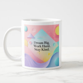 De Café Gigante Taza Inspiradora – "Sueña Grande. Trabaja Duro. Sé