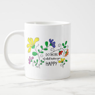 De Café Gigante Taza JUMBO 20 oz. Diseño floral caprichoso