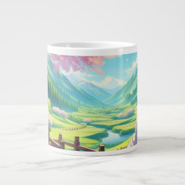 De Café Gigante Taza Jumbo Artística 'Paisaje del Valle Escénico'