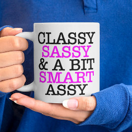 De Café Gigante Taza Jumbo Classy Sassy y Un Poco Inteligente Assy