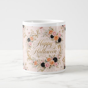De Café Gigante Taza Jumbo Feliz Halloween Coquette Rosa