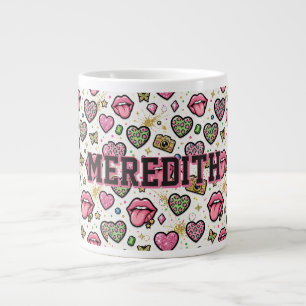 De Café Gigante Taza Jumbo Personalizada con Estética Y2K Femenina
