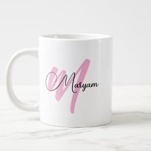 De Café Gigante Taza Jumbo Personalizada con Nombre y Inicial Feme