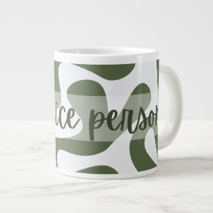 De Café Gigante Taza Jumbo Retro Ondas 'Sé una Buena Persona'