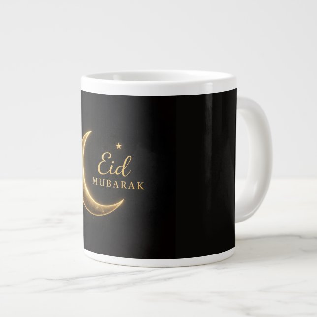 De Café Gigante Taza Luxury Gold Crescent Eid Mubarak – Isla Moder (Derecha)
