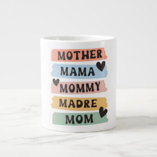 De Café Gigante Taza Mamá Madre Mami Mama Monada Multilingüe