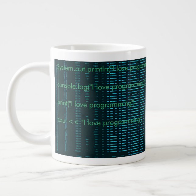 De Café Gigante Taza matrix hacker computers  programmer 3 (Izquierda)