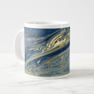 De Café Gigante Taza metálica azul y dorada Specialty