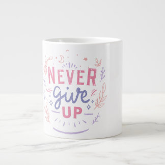 De Café Gigante Taza Motivacional Nunca te Rindas