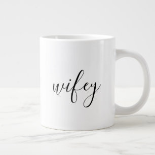 De Café Gigante Taza - negro del wifey