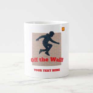 De Café Gigante Taza "Off The Wall" con nombre personalizable