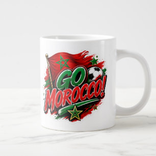 De Café Gigante Taza para fanático del fútbol Equipo Marruecos ¡VA