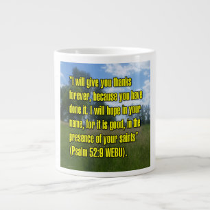 De Café Gigante Taza Psalm 52:9 WEBU
