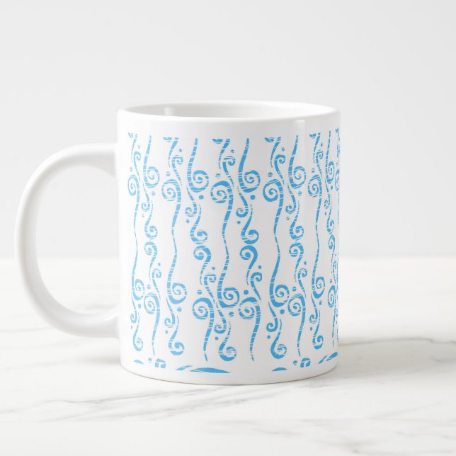 De Café Gigante Taza Remolinos Azules (Izquierda)