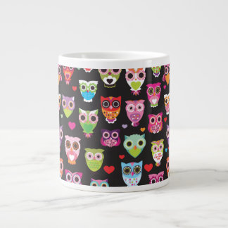 De Café Gigante Taza retra linda del búho