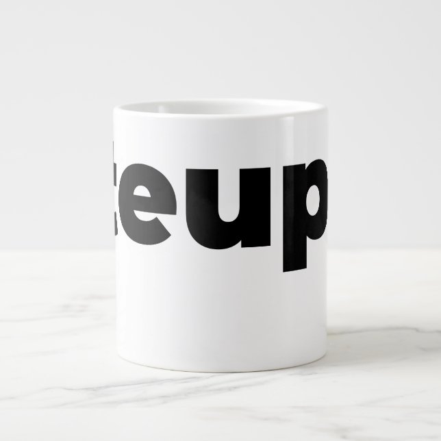 De Café Gigante Taza Steups - Negra (Frente)