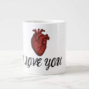 De Café Gigante Taza "Te Amo" Corazón Anatómico 