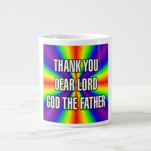 De Café Gigante Taza THANK YOU DEAR LORD GOD THE FATHER