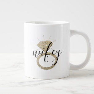 De Café Gigante Taza - wifey fabuloso del anillo