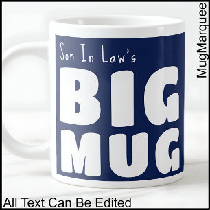 De Café Gigante Yerno Taza Grande Azul Marino C41 Novedad Divertid