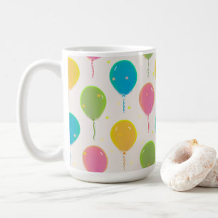 De Café Globos festivos en una taza
