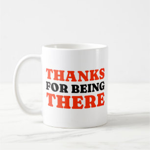 De Café Gracias Por Estar Allí Taza Con Tipografía Mínima