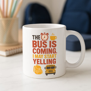 De Café Graciosa taza escolar; divertido padre mañana bus 