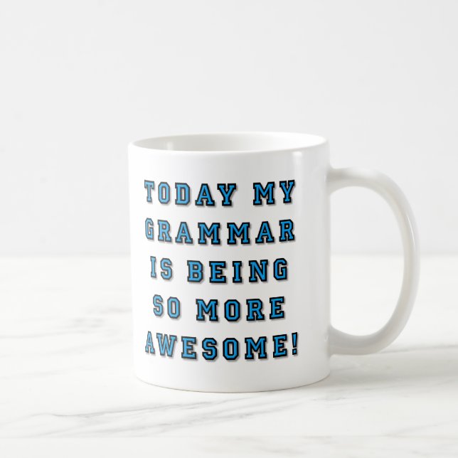 De Café Gramática siendo más divertida Taza divertida (Derecha)