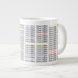 De Café Grande amo el café.  Taza - tamaño ENORME