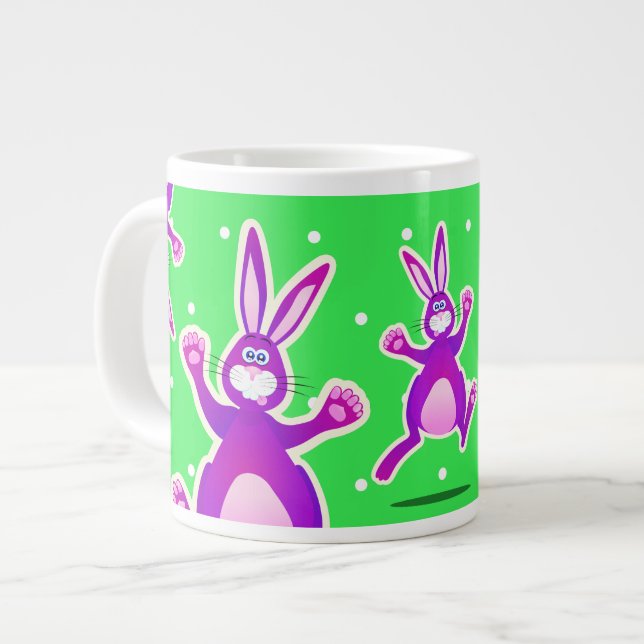 De Café Grande Conejo funky, taza jumbo (Izquierda)