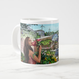 De Café Grande Quinta taza sagrada del jumbo del florista