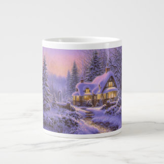 De Café Grande Taza azul del navidad