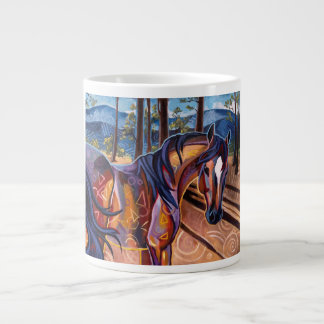 De Café Grande Taza del jumbo del caballo del lago cedar