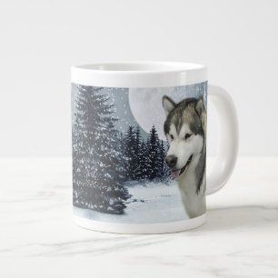 De Café Grande Taza del jumbo del Malamute