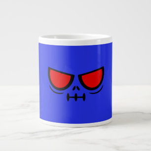 De Café Grande Taza Jumbo Azul Marca Grim Face™