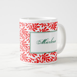 De Café Grande Taza personalizada hiedra roja