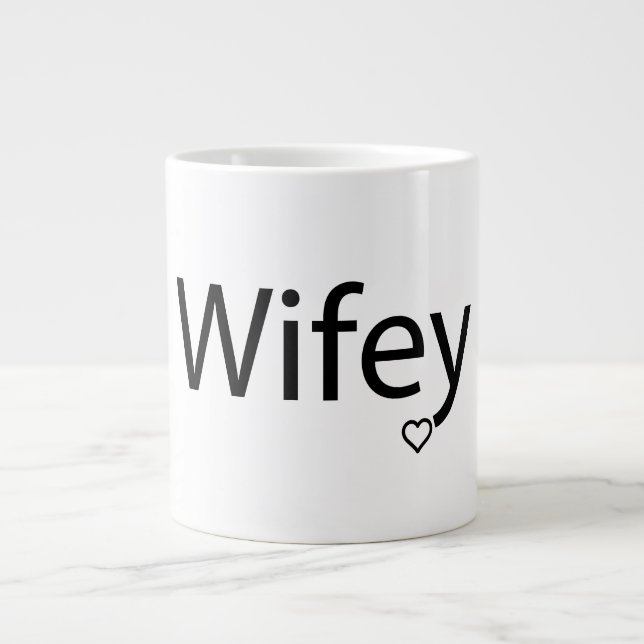 De Café Grande Wifey - taza enorme (Frente)