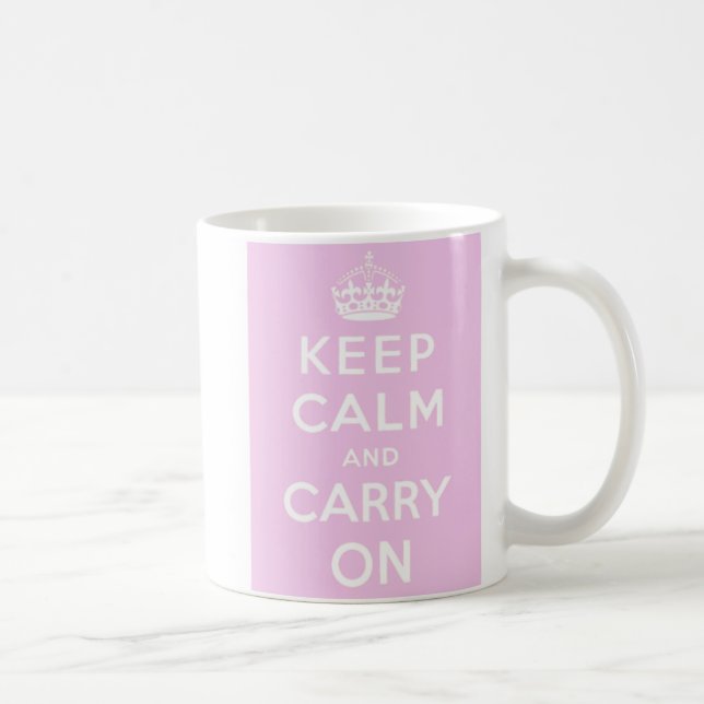 De Café Guarde la calma para continuar la taza - rosa (Derecha)