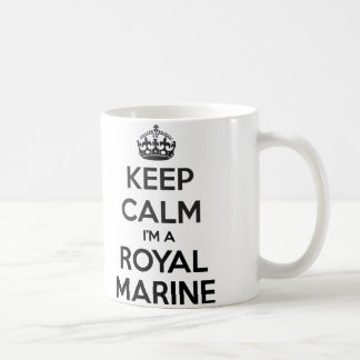 De Café Guarde la calma que soy una taza blanca marina