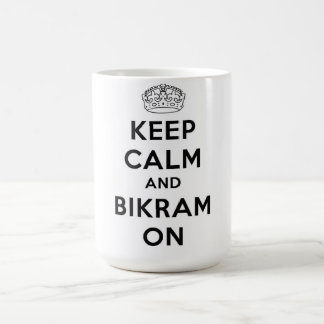 De Café Guarde la calma y Bikram en la taza