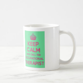 De Café Guarde la calma y llame la taza del terapeuta