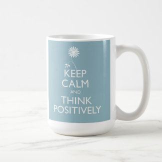 De Café Guarde la calma y piense positivamente la taza