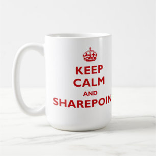 De Café Guarde la calma y SharePoint - taza