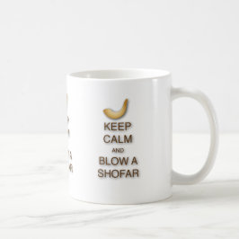 De Café Guarde la calma y sople una taza del Shofar