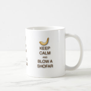 De Café Guarde la calma y sople una taza del Shofar