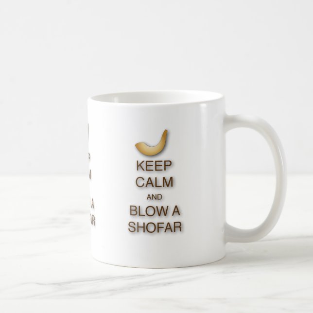 De Café Guarde la calma y sople una taza del Shofar (Derecha)