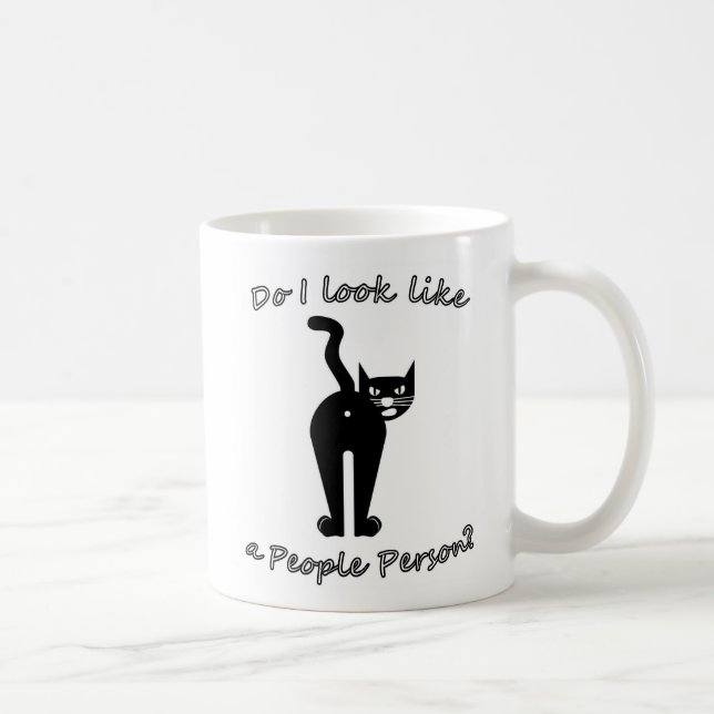 De Café Hago parezco una taza grosera divertida del gato (Derecha)