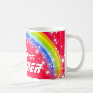 De Café "Hermano del mundo" taza roja arcoíris