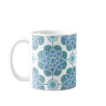Hermosa taza azul y verde