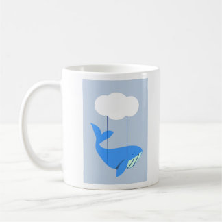 De Café Hermosa taza con una ballena  